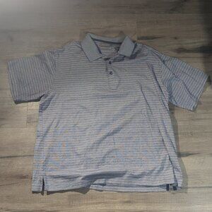 Daniel Cremieux Men's Polo Blue and White Double Mercerized Cotton Sz. XL